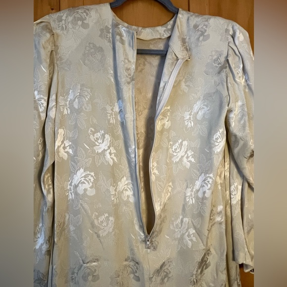 Vintage 90s White Floral Sheath Midi Dress - Picture 5 of 5